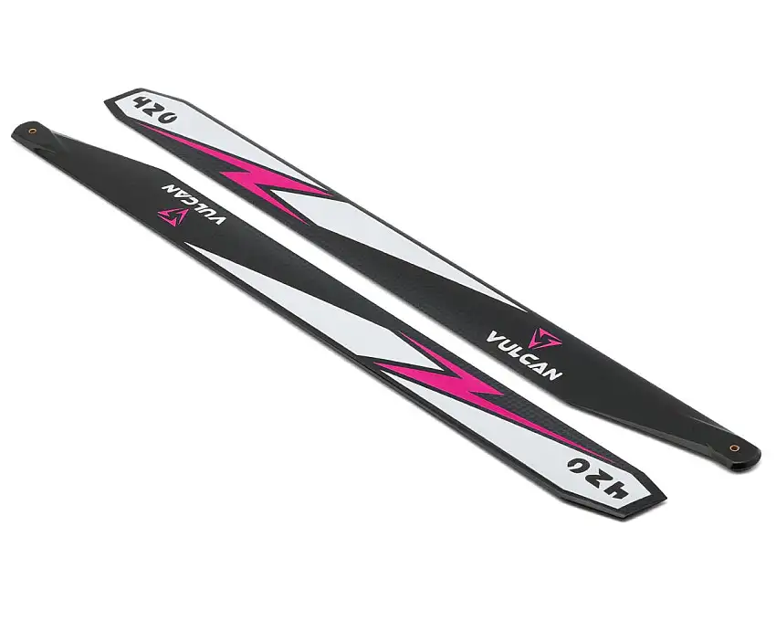 Vulcan Rotors 420mm Carbon Fiber Main Blade Set (Pink)