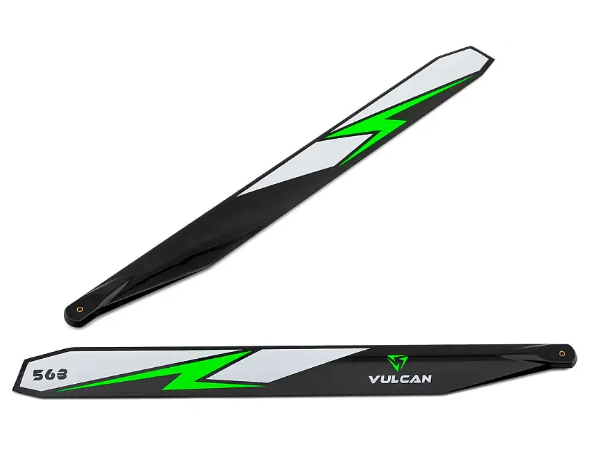 Vulcan Rotors 563mm Carbon Fiber Main Blade Set (Green)