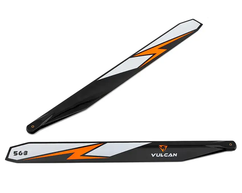 Vulcan Rotors 563mm Carbon Fiber Main Blade Set (Orange)
