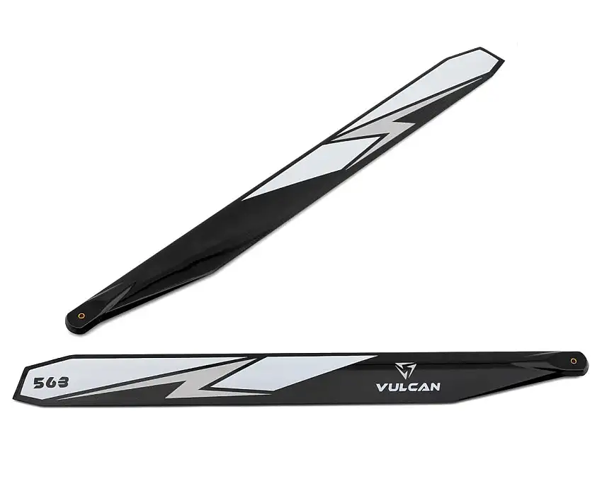 Vulcan Rotors 563mm Carbon Fiber Main Blade Set (Silver)