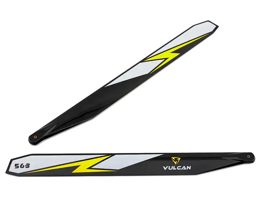Vulcan Rotors 563mm Carbon Fiber Main Blade Set (Yellow)