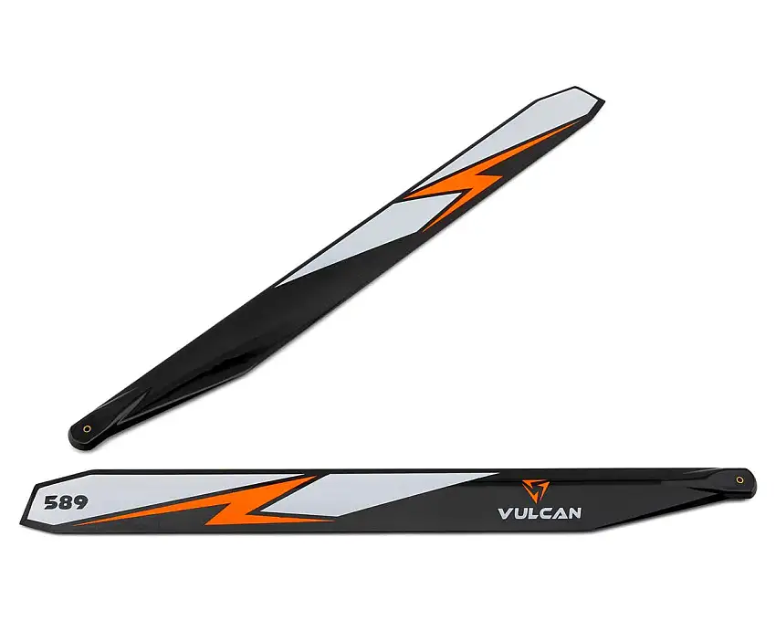 Vulcan Rotors 589mm Carbon Fiber Main Blade Set (Orange)