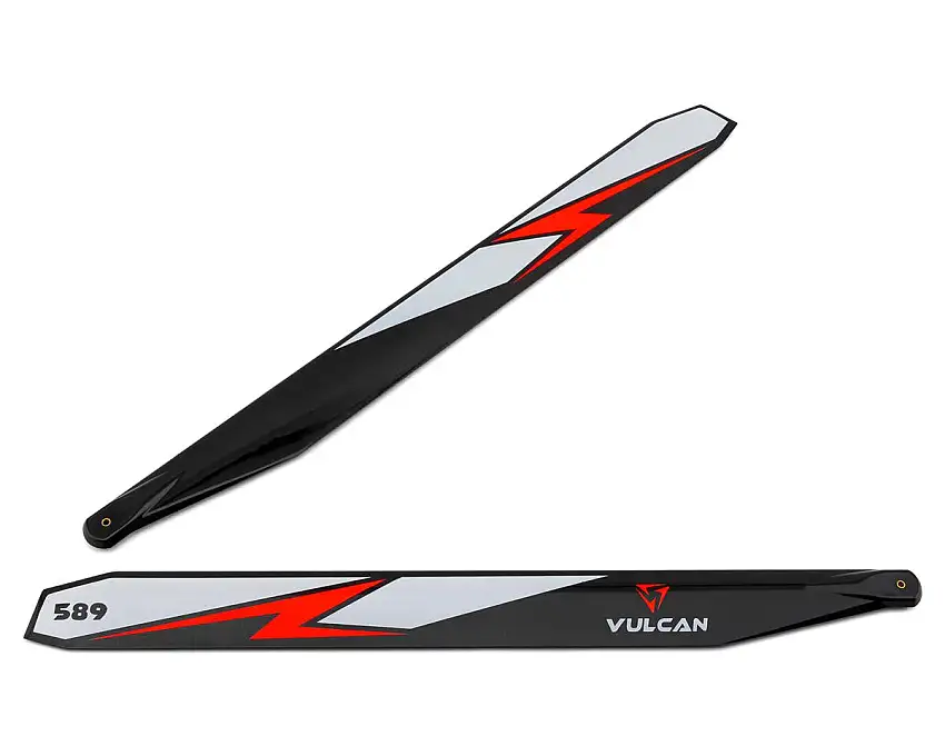 Vulcan Rotors 589mm Carbon Fiber Main Blade Set (Red)