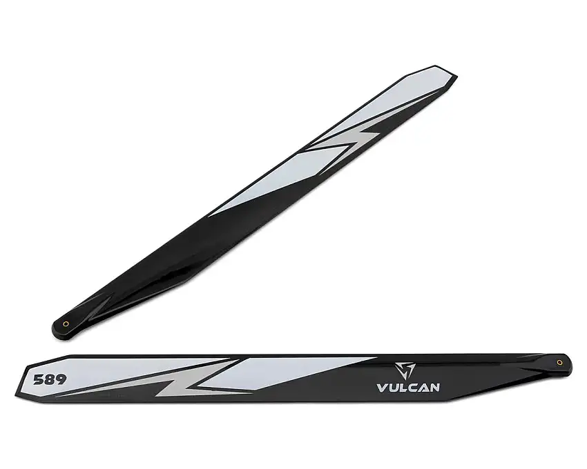 Vulcan Rotors 589mm Carbon Fiber Main Blade Set (Silver)