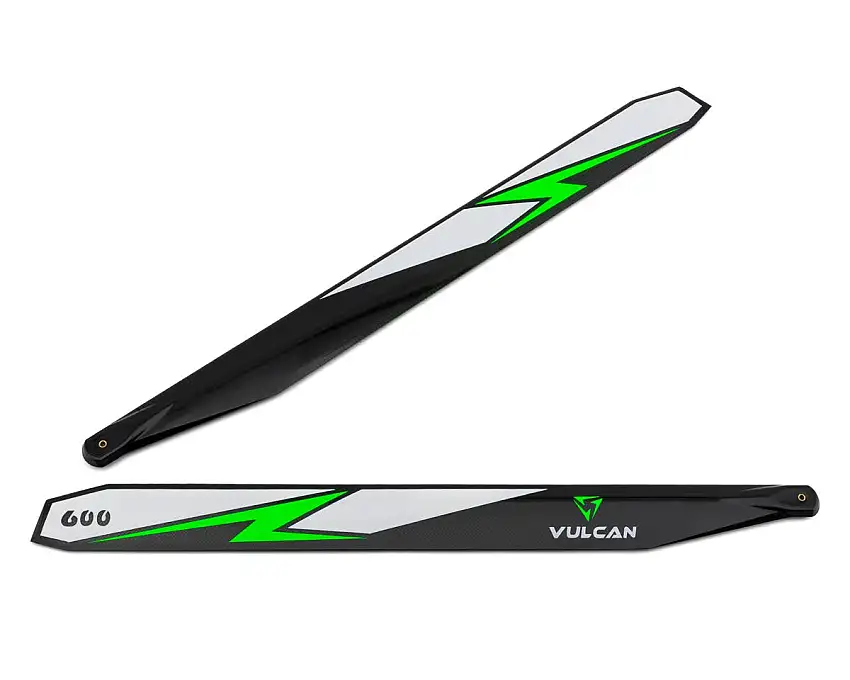 Vulcan Rotors 600mm Carbon Fiber Main Blade Set (Green)