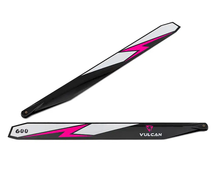 Vulcan Rotors 600mm Carbon Fiber Main Blade Set (Pink)