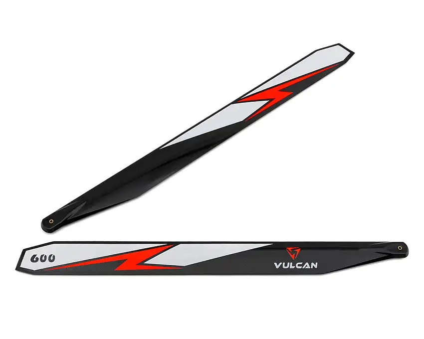 Vulcan Rotors 600mm Carbon Fiber Main Blade Set (Red)