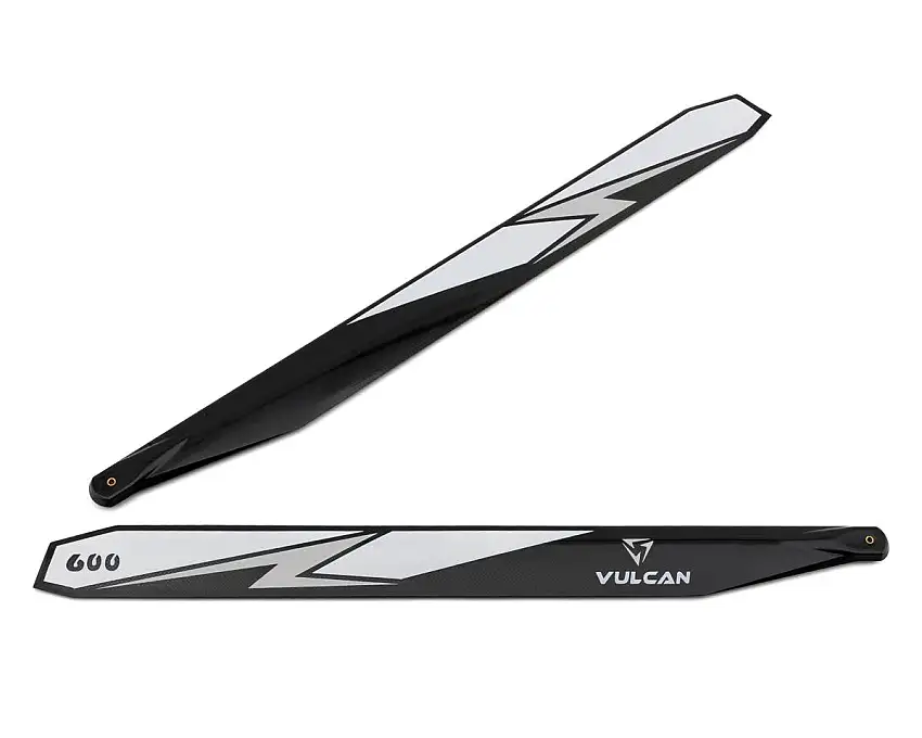 Vulcan Rotors 600mm Carbon Fiber Main Blade Set (Silver)