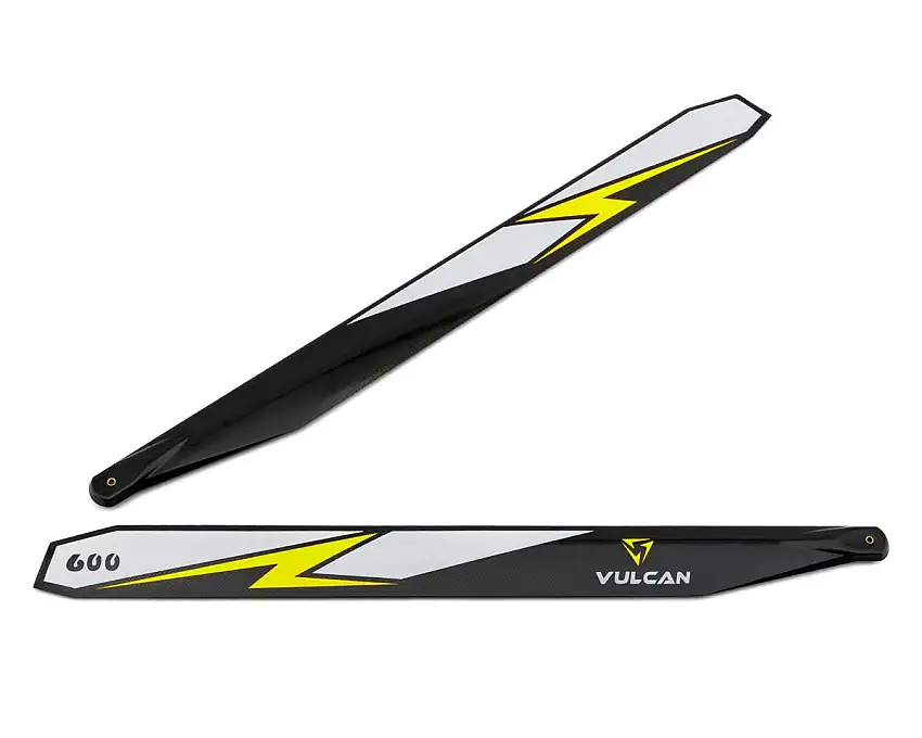 Vulcan Rotors 600mm Carbon Fiber Main Blade Set (Yellow)