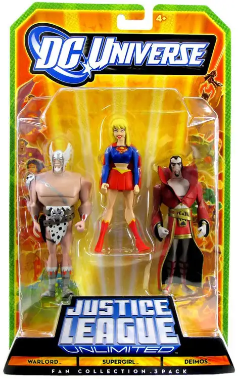 DC Universe Justice League Unlimited Warlord, Supergirl & Deimos Action Figures [Damaged Package]