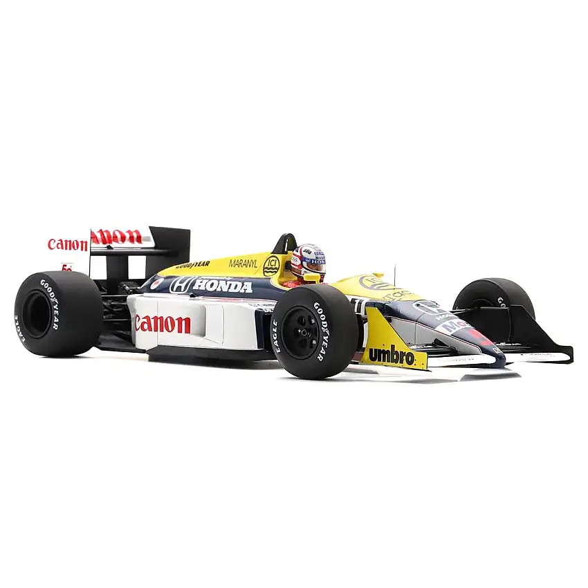 Williams FW11B #5 Nigel Mansell "Williams-Honda" Winner Formula One F1 "British GP" (1987) and Acrylic Display Case 1/18 Model Car by Spark