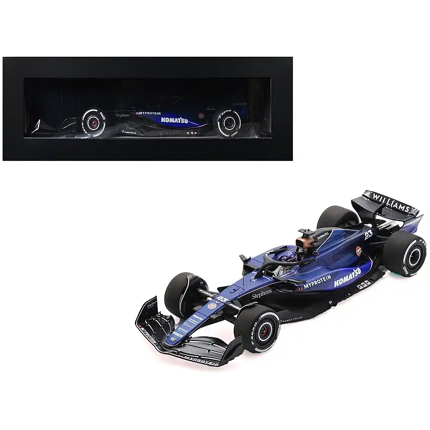 Williams FW46 #23 Alex Albon "Williams Racing" Formula One F1 "Bahrain GP" (2024) with Acrylic Display Case 1/18 Model Car by Spark