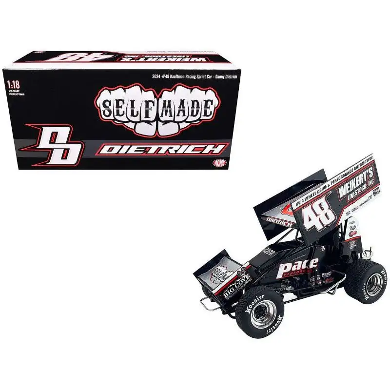 Winged Sprint Car #48 Danny Dietrich "Weikert's Livestock Inc." Gary Kauffman Racing (2024) 1/18 Diecast Model Car by ACME