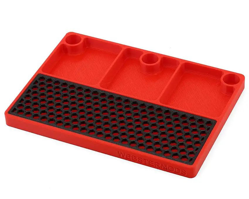 Webster Mods Differential Rebuild & Drain Tray (Red) (178x127mm)