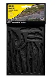 WOO-1245 Woodland Scenics Rock Mold- Creek Bank (2) (5"x7")