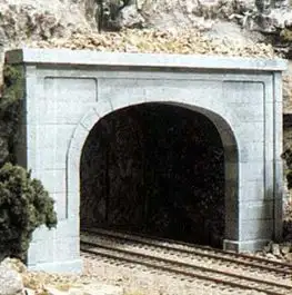 WOO-1256 Woodland Scenics HO Concrete Double Tunnel Portal