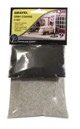 WOO-1287 Woodland Scenics Gray Coarse Gravel (7oz. Bag)