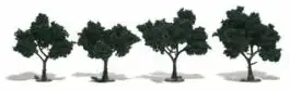 WOO-1505 Woodland Scenics Ready Made Realistic Trees- 2" - 3" Dk Green (4)