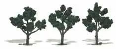 WOO-1511 Woodland Scenics Ready Made Realistic Trees- 4" - 5" Dk Green (3)