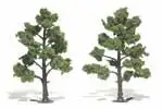 WOO-1512 Woodland Scenics Ready Made Realistic Trees- 5" - 6" Light Green (2)