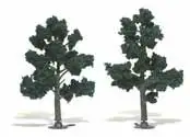 WOO-1514 Woodland Scenics Ready Made Realistic Trees- 5" - 6" Dk Green (2)