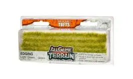 WOO-6644 Woodland Scenics All Game Terrain: Peel N Plant Tufts Edging Light Green (4)