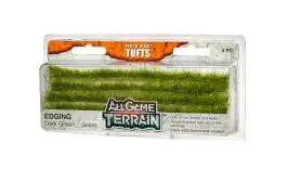 WOO-6645 Woodland Scenics All Game Terrain: Peel N Plant Tufts Edging Dark Green (4)