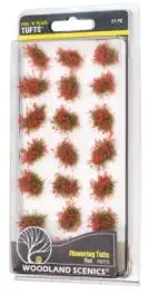 WOO-773 Woodland Scenics Peel N Place Red Flowering Tufts (21)