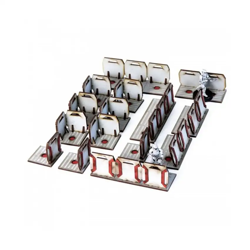 Straight Blast Trench Sections - Red (Pre-Painted)