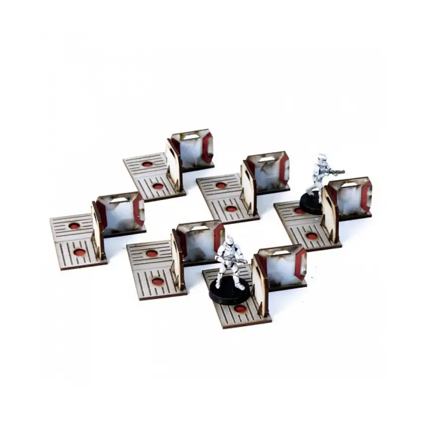 Outside Corner Blast Trench Sections - Red (Pre-Painted)