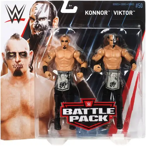 WWE Wrestling Battle Pack Series 50 Viktor & Konnor Action Figure 2-Pack [Damaged Package]