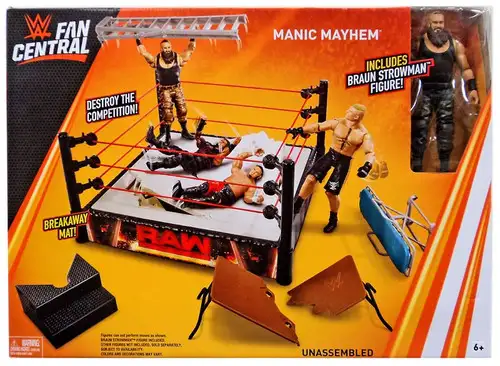 WWE Wrestling Fan Central Manic Mayhem Ring & Action Figure [Braun Strowman, Damaged Package]