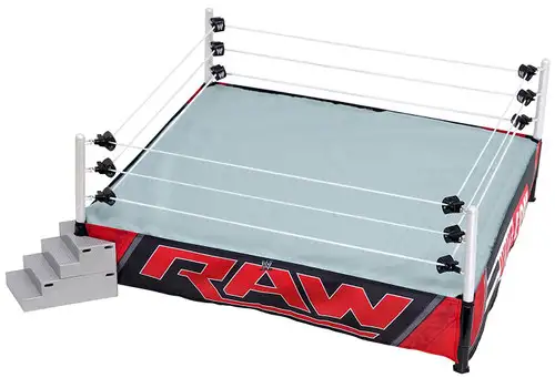 WWE Wrestling Authentic Scale Ring Action Figure Playset [Raw Edition, Damaged Package]