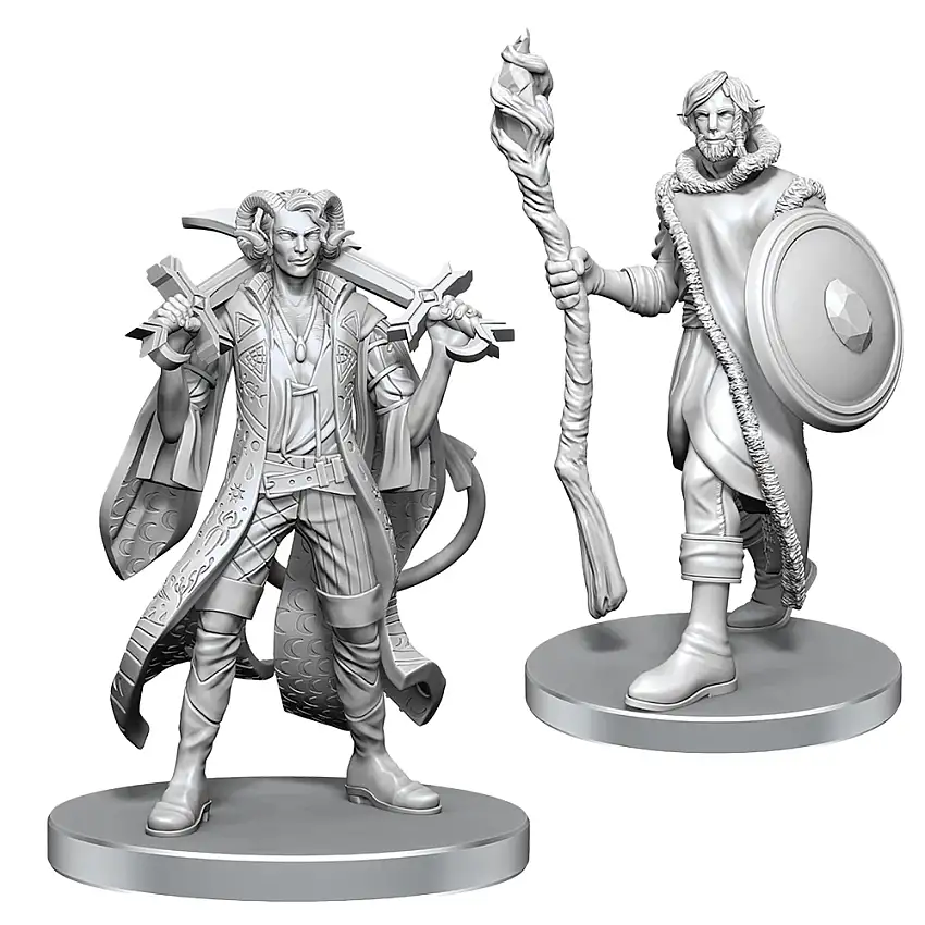 Critical Role Unpainted Minis: Mollymauk Tealeaf & Caduceus Clay (Preorder)
