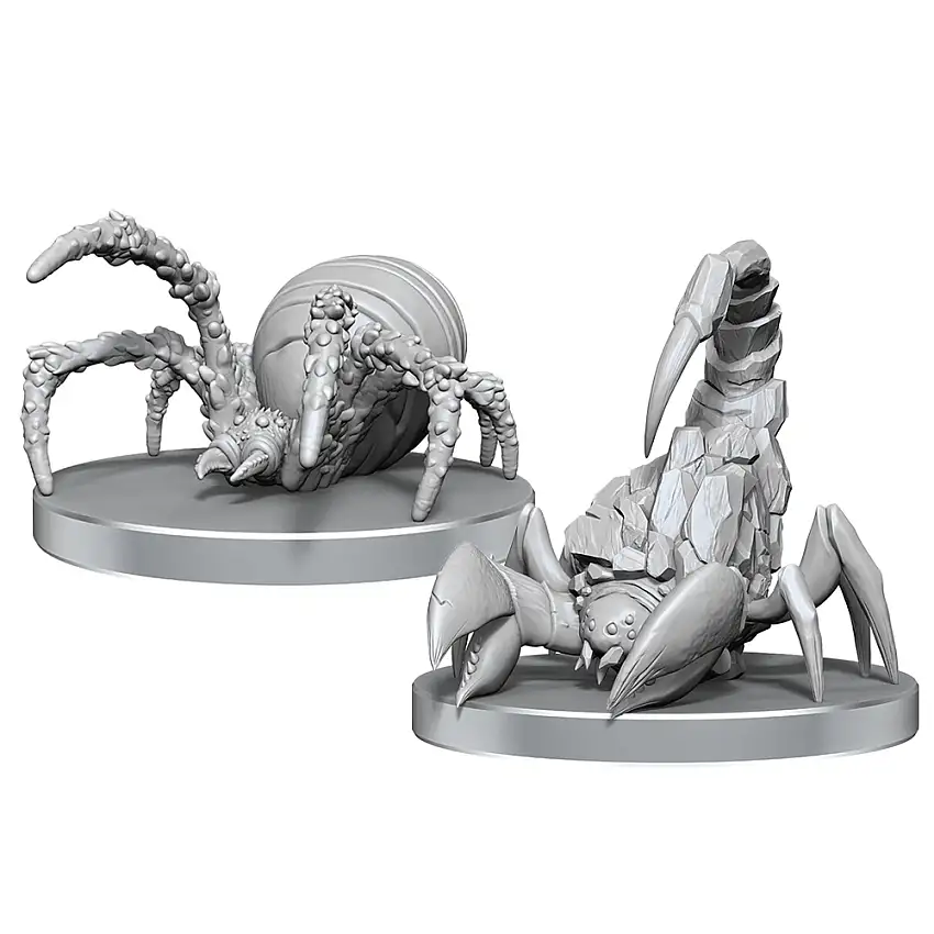Pathfinder Battles Deep Cuts Unpainted Minis: W26 Cave Scorpion & Hunting Spider (Preorder)