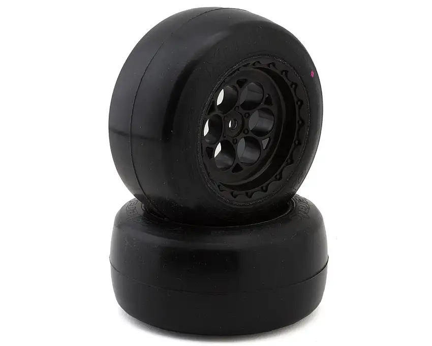 eXcelerate Looper Pre-Mounted Rear Drag Racing Tires (2) (Pink)