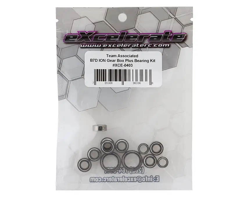 eXcelerate Team Associated RC10B7 ION Plus Gear Box Bearing Kit