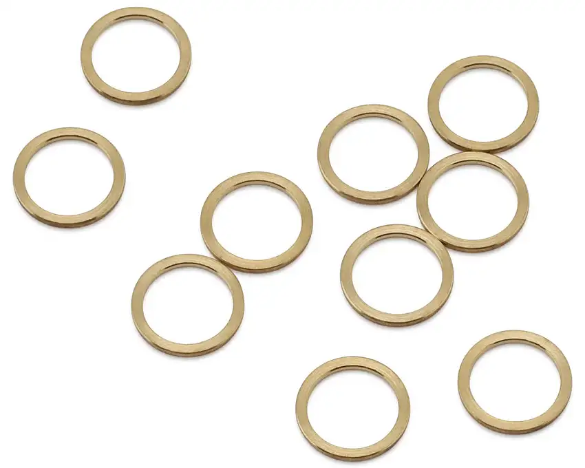 eXcelerate 1/4" Axle Brass Shims (10) (0.025")