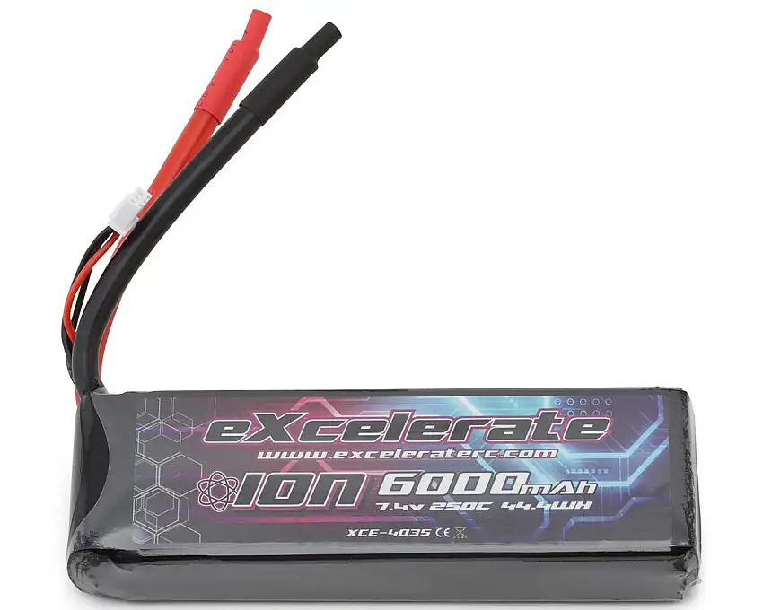 eXcelerate ION 2S 250C Drag Race Soft Case LiPo Battery (7.4V/6000mAh)