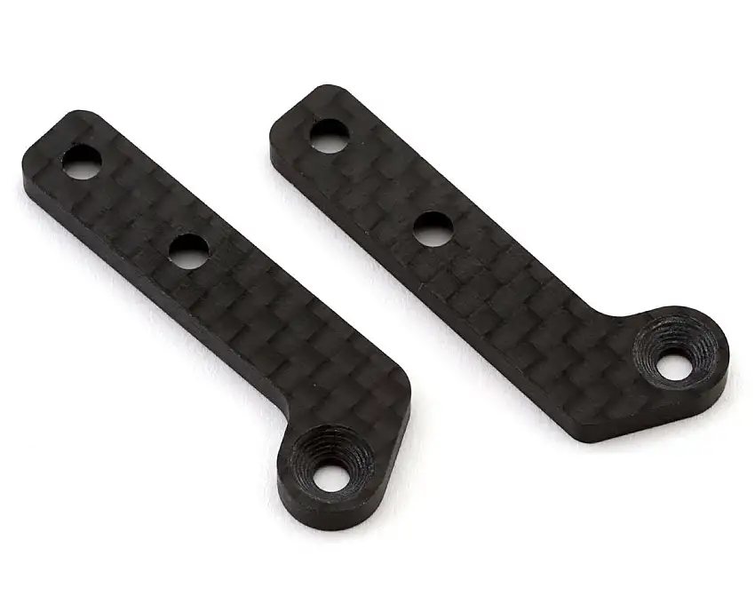 XRAY RX8/RX8E 2026 Carbon Fiber Front Suspension Arm Extensions (1-Dot) (2)