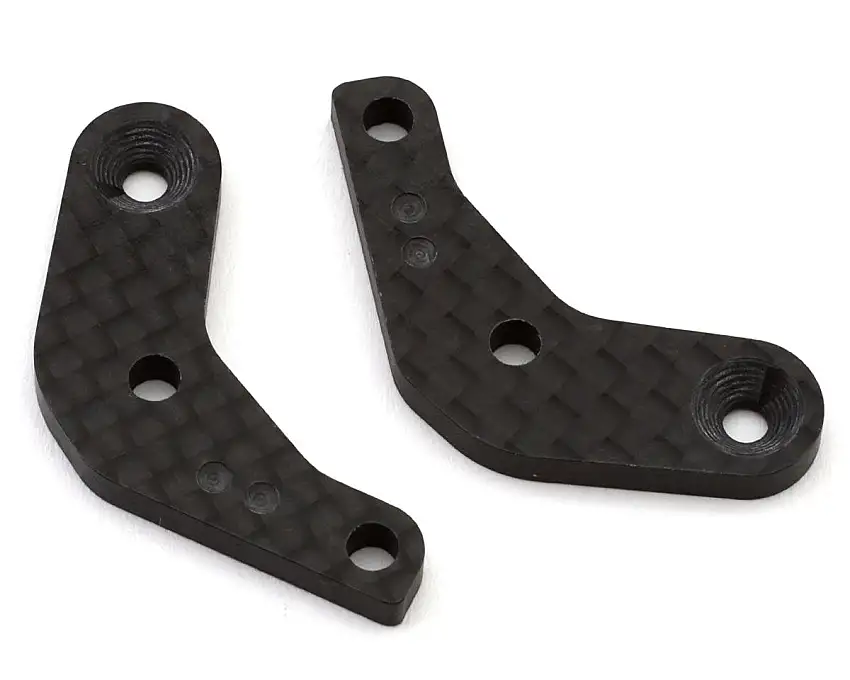 XRAY RX8 2026/RX8E 2026 Carbon Fiber Steering Block Extensions (2-Dot) (2)