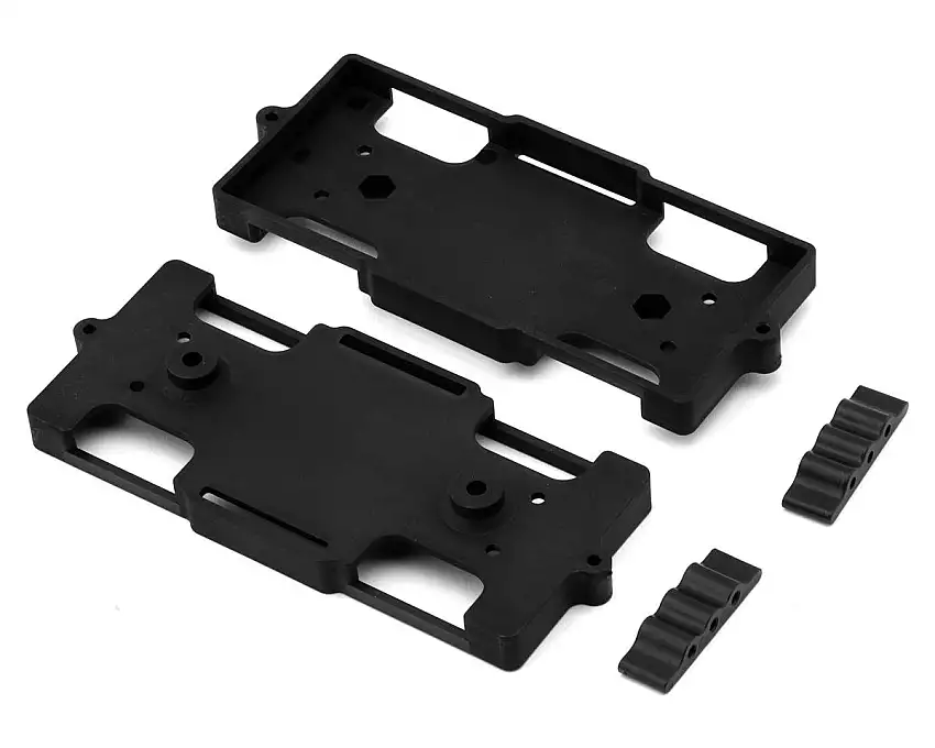 XRAY XB8E 2025 Composite Mid-Size & Shorty Battery Trays (2)