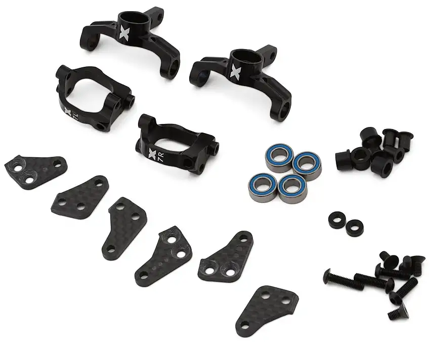 XRAY Lightweight Aluminum Steering Blocks & 7° C-Hub Set