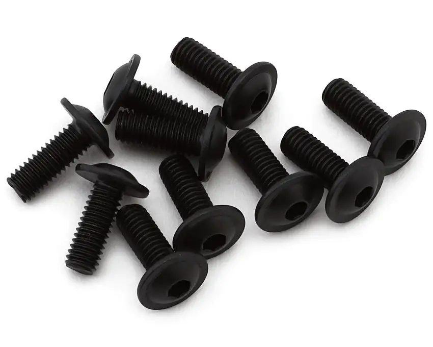 XRAY Flanged Button Head Hex Screws (10) (3x8mm)