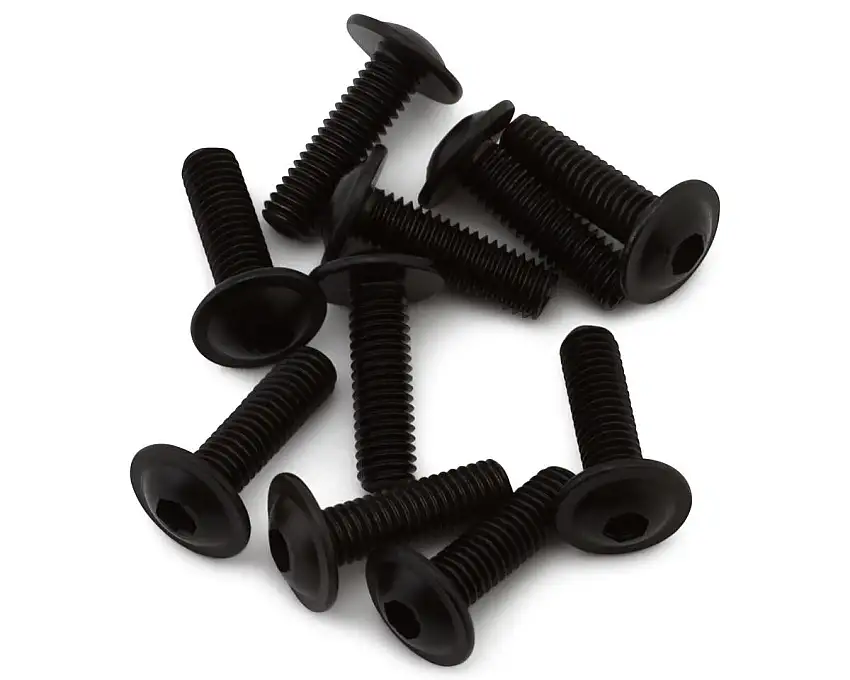 XRAY Flanged Button Head Hex Screws (10) (3x10mm)