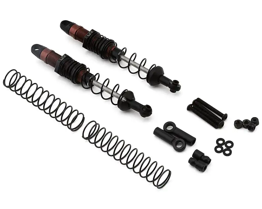 Yeah Racing Aluminum Desert Cobra Dual Spring Shocks (Black) (2) (100mm)