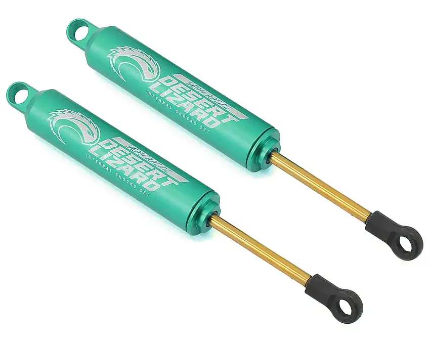 Yeah Racing Aluminum Desert Lizard Two Stage Internal Spring Shocks (Green) (2) (110mm)