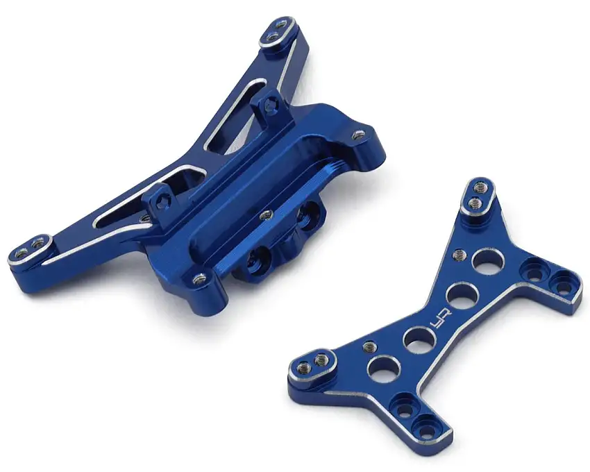 Yeah Racing Losi® Micro-B Front & Rear Aluminum Shock Tower Set (Blue)