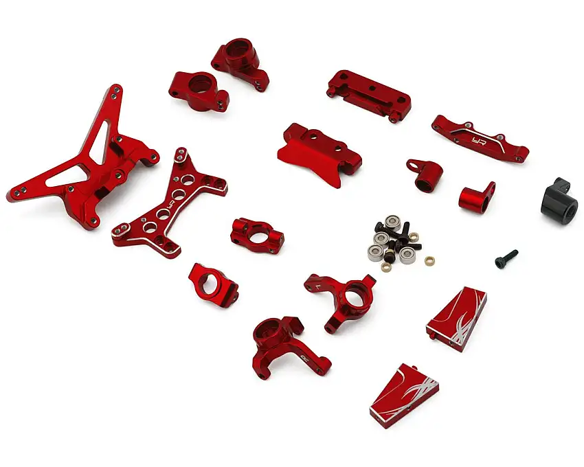 Yeah Racing Losi® Micro-B Aluminum Essential Conversion Kit (Red)