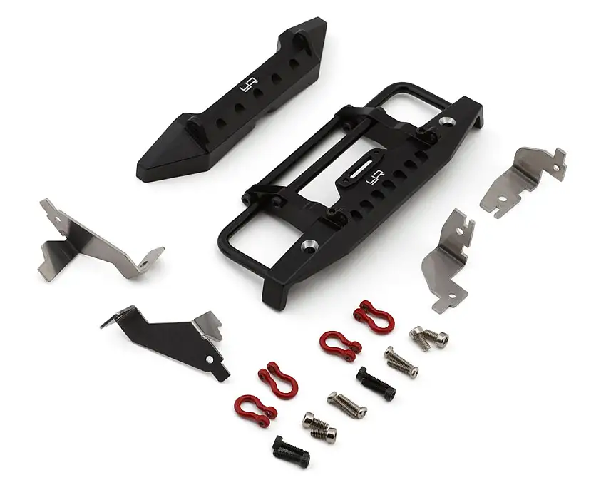 Yeah Racing Aluminum Alloy Front & Rear Bumper Set for Traxxas® TRX-4M® Defender (Black)